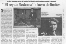 "El rey de Sodoma", fuera de límites  [artículo] Jazmín Lolas.
