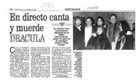 En directo canta y muerde Drácula  [artículo].