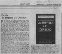 "La empresa y el derecho"  [artículo] A. M. H.