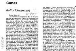 Boff y consensos  [artículo] Régulo Valenzuela Matte.