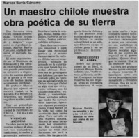 Un Maestro chilote muestra obra poética de su tierra