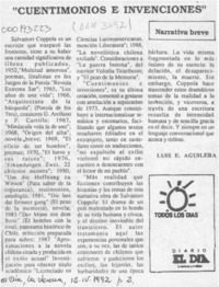 "Cuentimonios e invenciones"  [artículo] Luis E. Aguilera.
