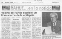 Vecino de Rahue escribió un libro acerca de la epilepsia  [artículo].