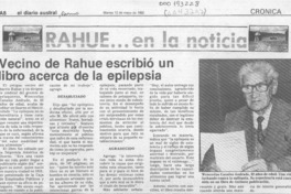 Vecino de Rahue escribió un libro acerca de la epilepsia  [artículo].