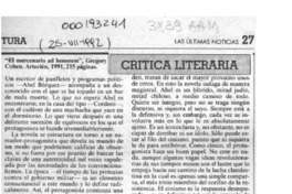 "El mercenario ad honorem"  [artículo]Carlos Jorquera Alvarez.