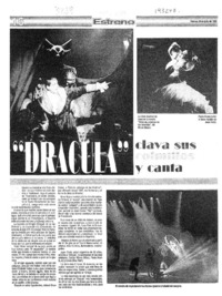 "Dracula" clava sus colmillos y canta  [artículo].