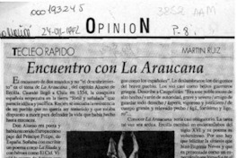 Encuentro con La Araucana  [artículo] Martín Ruiz.