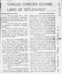 Carlos Cardoen escribe libro de reflexiones  [artículo].