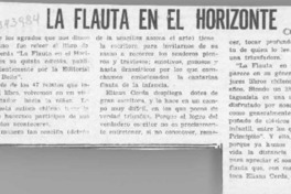 La flauta en el horizonte  [artículo] Amparo Pozo.