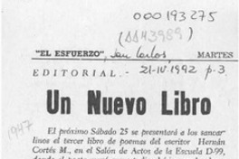 Un Nuevo libro  [artículo].