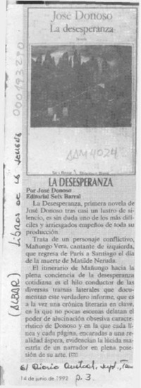 La desesperanza  [artículo] Albar.