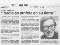 "Nadie es profeta en su tierra"  [artículo].