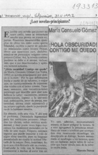 Leer novelas-principiantes?  [artículo] Marcelo Novoa.