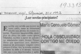 Leer novelas-principiantes?  [artículo] Marcelo Novoa.