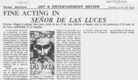 Fine acting in Señor de las luces  [artículo].