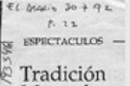 Espectáculos  [artículo].