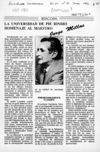 La Universidad de pie rindió homenaje al maestro Jorge Millas