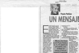 Un Mensaje de optimismo  [artículo].