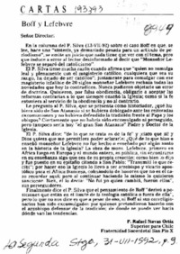 Boff y Lefevre  [artículo] Rafael Navas Ortiz.