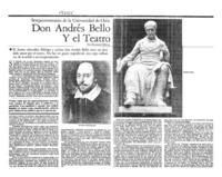 Don Andrés Bello y el teatro  [artículo] Fernando Debesa.