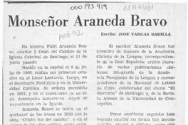 Monseñor Araneda Bravo  [artículo] José Vargas Badilla.