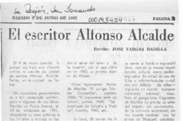 El escritor Alfonso Alcalde  [artículo] José Vargas Badilla.