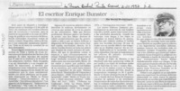 El escritor Enrique Bunster  [artículo] Marino Muñoz Lagos.