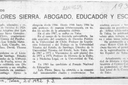 Luis Flores Sierra, abogado, educador y escritor  [artículo].
