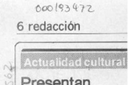 Presentan libro de Luis García  [artículo].