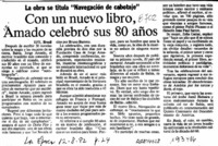 Con un nuevo libro, Amado celebró sus 80 años  [artículo].