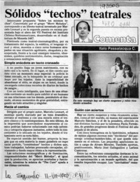 Sólidos "techos" teatrales  [artículo] I. Passalacqua C.