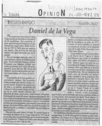 Daniel de la Vega  [artículo] Martín Ruiz.