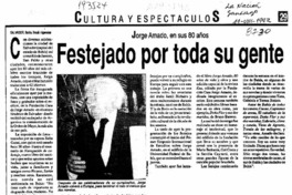 Festejado por toda su gente  [artículo].