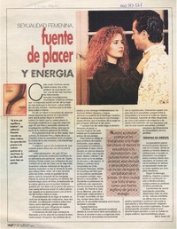 Sexualidad femenina, fuente de placer y energía  [artículo] María Isabel Gil.