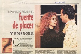 Sexualidad femenina, fuente de placer y energía  [artículo] María Isabel Gil.