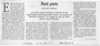 Morir poeta  [artículo] Gustavo Jiménez.
