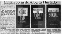 Editan obras de Alberto Hurtado