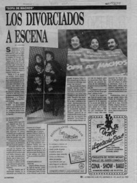 Los divorciados a escena  [artículo] Willy Nikiforos.