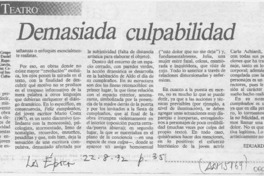 Demasiada culpabilidad  [artículo] Eduardo Guerrero.
