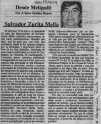 Salvador Zurita Mella  [artículo] Arturo Goddar Bravo.