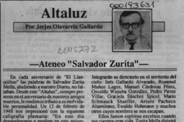 Ateneo "Salvador Zurita"  [artículo] Jerjes Olavarría Gallardo.