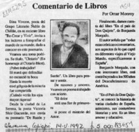 Comentario de libros  [artículo] Omar Monroy.