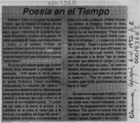 Poesía en el tiempo  [artículo].