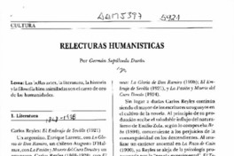 Relecturas humanísticas  [artículo] Germán Sepúlveda Durán.
