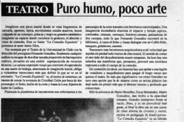 Puro humo, poco arte  [artículo] Carlos Mella Larraín.