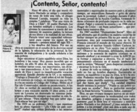 Contento, Señor, contento!