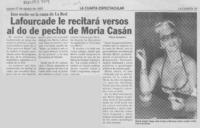 Lafourcade le recitará versos al do de pecho de Moria Casán  [artículo].