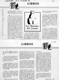 Los mensajes del cuerpo  [artículo] Juan Rivano.