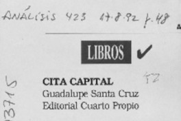 Cita capital  [artículo].