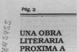 Una obra literaria próxima a aparecer  [artículo].